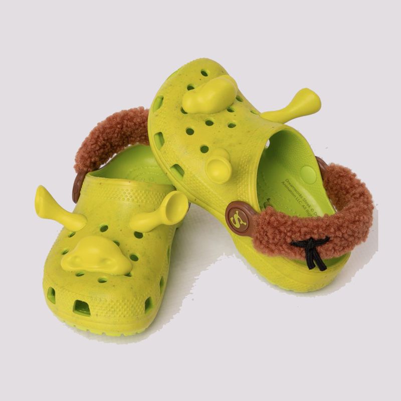 Crocs Unisex-Child Classic Shrek Clogs, Lime Punch  