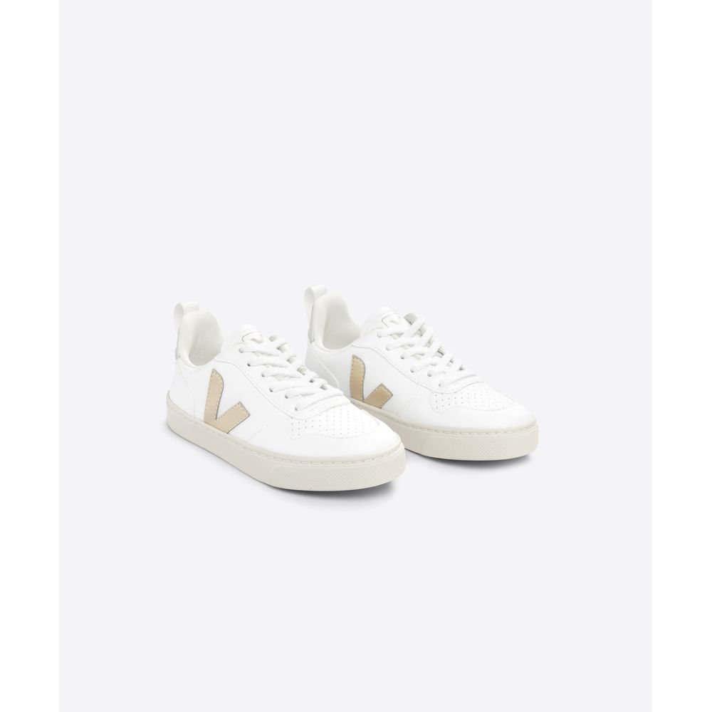 Tênis Vert Small V-10 Laces Cwl White Platine Silver Branco
