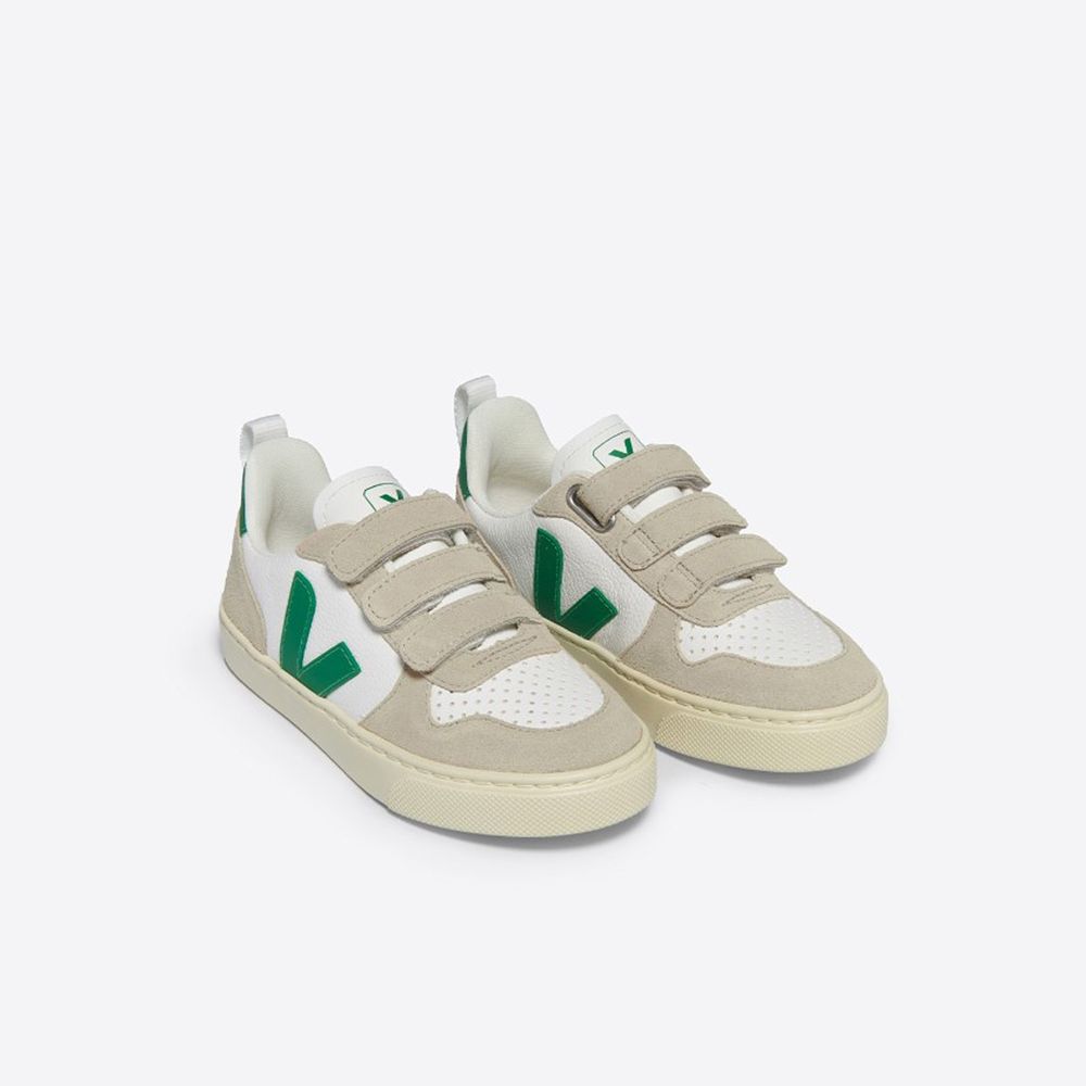 Tenis Veja Small V-10 Cf Ex-White Emeraude CV0503800C