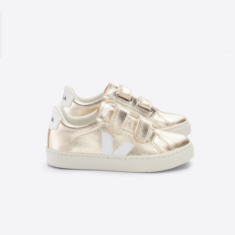Tênis Veja Infantil Esplar Chromefree Leather Platine White SV0502418C